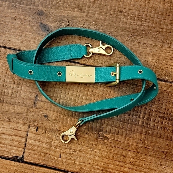 💥FOLEY & CORRINA Teal green purse strap excellent!! - Picture 2 of 4